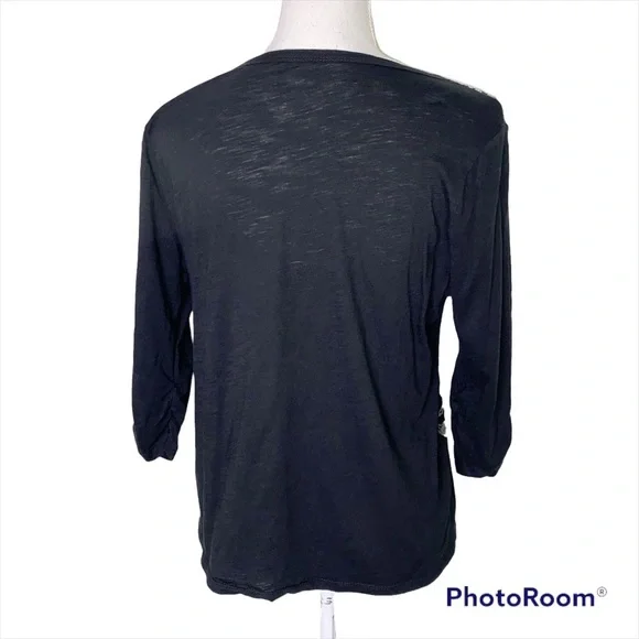 Style & Co. Jeans Studded Embellished Floral Print Top Y2K Size Petite Large - Picture 2 of 9